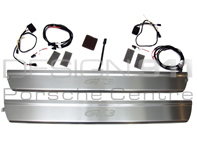 Seitenschwellerleisten Edelstahl beleuchtet. Porsche 997 GT3