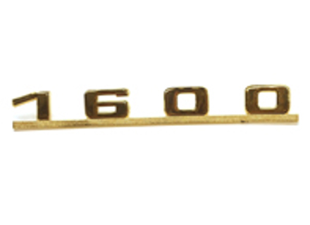 Rear badge '1600', Gold. Porsche 356 - 64455931100
