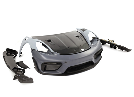 Porsche 718 Upgrade to Porsche 718 GT4 RS look complete body kit - 9GT823033BA3G, 9GT821103G2X, 9GT821104G2X, 9GT860126DOK1, 9GT860126EOK1, 982898041M, 982807543EOK1