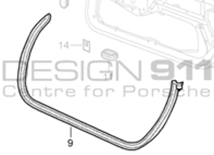 Guarnizione porta. Porsche 986 Boxster Cabrio - 98653707502, 98653707602, 98653790100, 98653790200 Guarnizione porta. Porsche 986 Boxster Cabrio - 98653707502, 98653707602, 98653790100, 98653790200