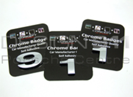 1 2 3 4 5 6 7 8 9 0 - Chiffres chromés