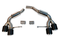 Fabspeed Rear Slip-on Sport Exhaust, Resonated (Quieter). Porsche Macan S / GTS V6 (2019 - 2022+) - FS.POR.19MCNV6.RMBPCF, FS.POR.19MCNV6.RMBPP, FS.POR.19MCNV6.RMBPB, 95B253611PY, 95B253612JY - FS.POR.19MCNV6.RMBPCF, FS.POR.19MCNV6.RMBPP, FS.POR.19MCNV6.RMBPB