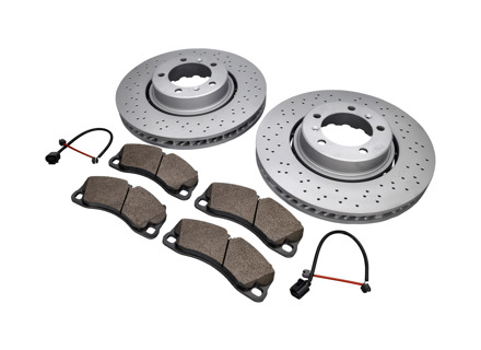 FRONT Brake Pads and Brake Disc Package Porsche 991.2 S - 9P1615301, 9P1615302, 99135194702, 99160918100
