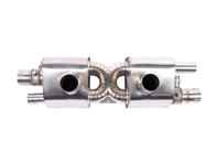 Silenziatore posteriore di scarico sportivo in titanio con valvola Rennline. Porsche 991.2 con scarico centrale - 9P251053B, 9P251053D - EX32 BLACK, EX32 SILVER, EX32