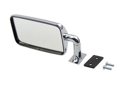 Door mirror rectangle Durant Style with rim. Porsche 914 - 91473103910 - MRS14.1.101, MRS141100, 1689100500