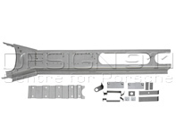 Shifter tunnel. Porsche 356 A cars (1958-59) - 64449005, 64449004, PP127B, P127B, PP127T2, PP127T1 Shifter tunnel. Porsche 356 A cars (1958-59) - 64449005, 64449004, PP127B, P127B, PP127T2, PP127T1