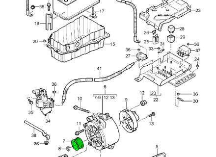Alternator pulley. Porsche 955/957 Cayenne / 970 Panamera - 948-603-125-01, 95560315200, 94860312500, 94860312501, 948 603 029 02, 948 603 029 03, 948 603 029 04, 948 603 135 00, 94860302902, 94860302903, 94860302904, 94860313500, 955 603 016 01, 955 603 016 10, 955 603 017 00, 955 603 116 00 - F-235449.XX, 535008310, 588096, 2604505, F00M147761, F00M991167, F00M991282
