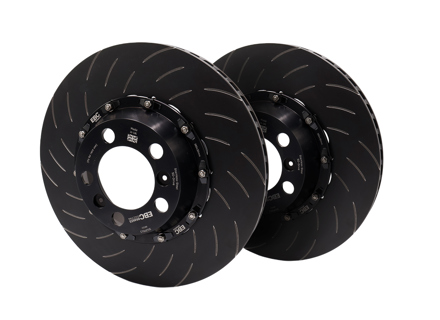 Disques de frein arrière flottants fendus EBC racing en deux parties pour Porsche 991 GT3 - 99135240780, 99135240880 - SG2F013