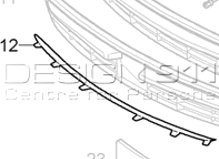 Frontstoßstangen-Mittelgitteradapter. Porsche 970 Panamera - 97050597700