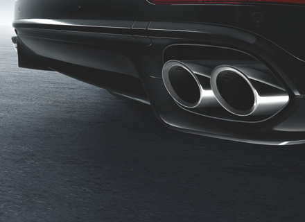Sports tailpipe, in Silver. Porsche 958 Cayenne 2015>> - 95804420019
