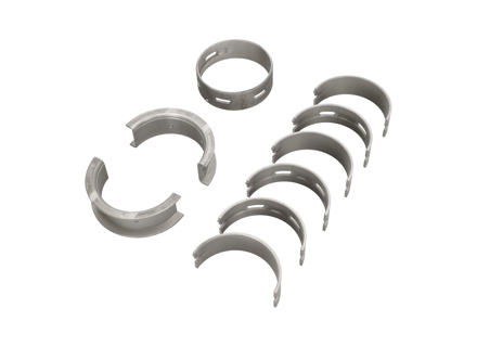 Main bearing set, Standard. Porsche 924S / 944 / 968 - 94410190100, 92810111502, 92810111503, 92810111700, 92810111701, 92810111708, 92810113203, 92810113206, 92810113303, 92810113900, 92810190102, 94410113900, 94410190100, 94410113916, 94410113900002 - H006/5 STD