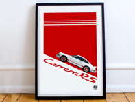 Porsche 911 Carrera 2.7 RS poster in Black frame Porsche 911 Carrera 2.7 RS poster in Black frame