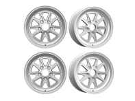 Outlaw52 001 alloy wheel set 16' Flat Silver. Porsche 911 - 001FS-67053+23, 001FS-68053+10