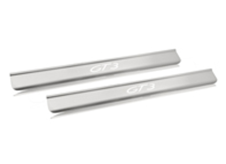 Door sill trim with GT3 lettering, stainless steel. Porsche 996 GT3 - 99655198401, 99655198491, 996551984GT2, 99655198403