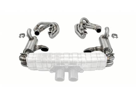 Sistema di scarico sportivo CARGRAPHIC GT retroattivo con ID42 GT, con riscaldamento, senza valvole, per silenziatore GT3. Porsche 964 Carrera 2/4/RS - 96411104504, 96411104605, 96411104502, 96421103905, 96421103932, 96421104004, 997111027A1