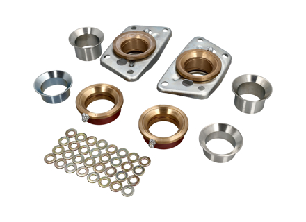 适用于保时捷 356 的弹簧板轴承套件（带盖板） - 2061600, 64433313100, 64433313101, 2061601, 64433315100, 64433315101