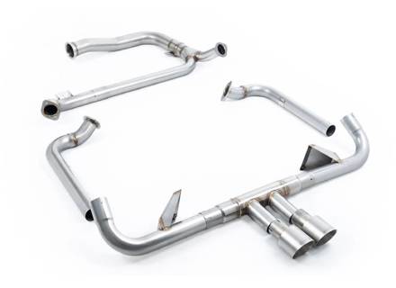 Milltek Sports Exhaust With Cat Replacement Pipe And Titanium Trims. Porsche 718 GTS 2.5L - 982251052E, 982251052F, 982251052G, 982251052J, 982251052L, 982251051D, 982251051K, 982251051F, 982251051G, 982251051J, 982251051L - SSXPO146