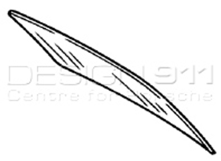 Heckscheibe aus leichtem Polycarbonatglas. Porsche 911 F/G 1968-89 Mit Belüftung - 9114 10C, 9114 10G, 911410C, 911410G