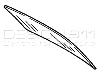 Heckscheibe aus leichtem Polycarbonatglas. Porsche 911 F/G 1968-89 Mit Belüftung - 9114 10C, 9114 10G, 911410C, 911410G
