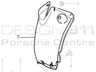 Wheel Arch Liner Rear. Porsche 997 GT3 - 99750457303, 99750457403, 99750457307, 99750457407