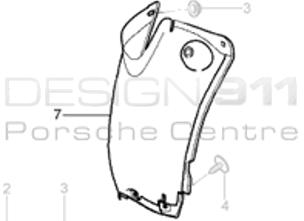 Wheel Arch Liner Rear. Porsche 997 GT3 - 99750457303, 99750457403, 99750457307, 99750457407 Wheel Arch Liner Rear. Porsche 997 GT3 - 99750457303, 99750457403, 99750457307, 99750457407