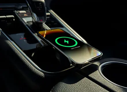 Wireless phone charger with Magsafe. Porsche 971 Panamera - 971857335A, 971857335A1E0, 971857335B, 971857335B1E0, 971857335C, 971857335C1E0