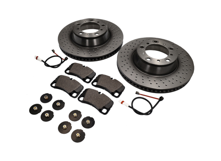 REAR Brake Pads and Brake Disc Package Porsche 997 3.6L C4 - 99735294904, 99761275402, 99635208600, 99635208602, 99635240502, 99635240602, 99635240X02BRE, 99635240X02, 99735294904BRE