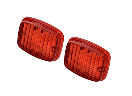 Fog lamp lens set of 2, Rear. Porsche 911/912 1965-86 - 91163197500 - P18671, 1695250600