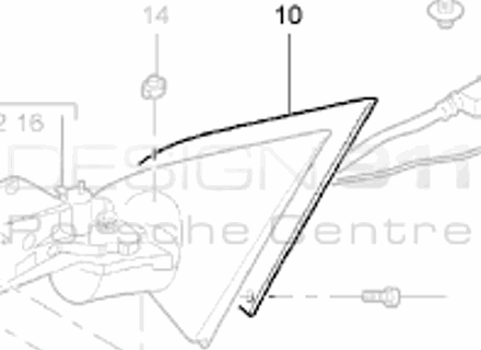 Door Mirror Base Gasket. Porsche Cayenne 955 - 95573183301, 95573183401