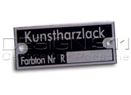 Reutter badge, 'Kunstharzlack'. Porsche 356 - PSP70110300