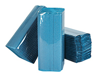 1 Ply blue C-fold paper hand towels - 12 packs of 240 sheets - CBT28801 1 Ply blue C-fold paper hand towels - 12 packs of 240 sheets - CBT28801