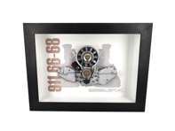 Engine 911 SWB model cutaway Porsche Art - Box framed 1:4 scale