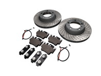 FRONT Brake Pads and Brake Disc Package for Porsche 996 1997-04 Sebro - 99635140501, 99635140601, 99635294903