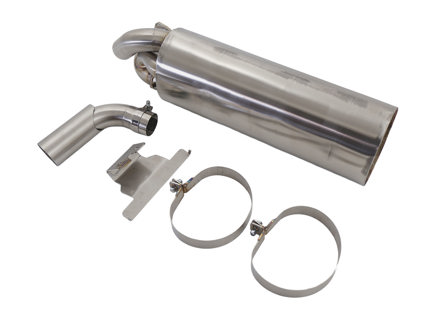 Silencieux d'échappement arrière avec valves sport 1 entrée 1 sortie DesignTek. Porsche 911 1975-89 - 91111103100, 93011102200, 93011104300