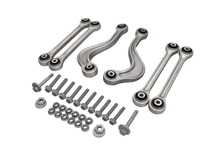 Rear upper outer and centre track control arm set. Porsche 970 Panamera 2010-16 - 97033104300, 97033104700, 99733121702, 99633121702, WHT007492, 97033121900, 99907285101, 99908444501