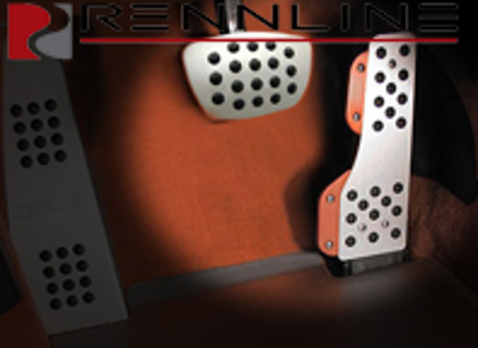 Rennline aluminium 2-delige pedaalset met rubberen grip. Porsche 911/912/930/964/993 TIPTRONIC - P70.60.53, P706053