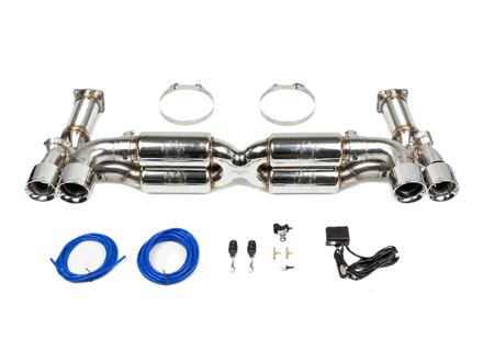 Fabspeed RACE Valved Supersport X-Pipe Exhaust System. Porsche 997.2 Turbo / Turbo S (2010-2012) - 99711102730, 99711102731, 99711102732 - FS.POR.9972T.SSRXVP, FS.POR.9972T.SSRXVB