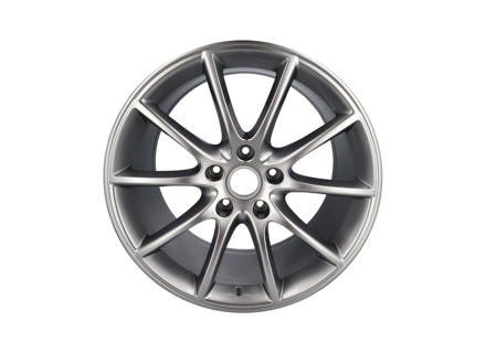 Front 20-inch Cayenne Design alloy wheel, in Brilliant Chrome finish. Porsche 9YA Cayenne - 9Y3601025AB88Z, 9Y3601025BM88Z, 9Y0601025CT88Z, 9Y0601025BD88Z, 9Y0601025F88Z - 9Y0601025CT88Z, 9Y0601025BD88Z, 9Y0601025F88Z