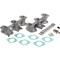 PMO induction 46x41mm inlet manifold set for 46mm carburettors. Porsche 911 3.2 Carrera standard cylinder heads - PM-O914-0