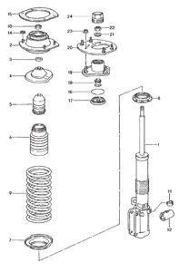 Supporting Top Mount Upper and Lower Kit. Porsche 993 RS - 96434318680, 96434318880, 96434318282, 99334301780, 99334301880, 99334308180, 99334308280, 96434318281, 90038000801, 90091009402, 96433346980, 99334151180 Supporting Top Mount Upper and Lower Kit. Porsche 993 RS - 96434318680, 96434318880, 96434318282, 99334301780, 99334301880, 99334308180, 99334308280, 96434318281, 90038000801, 90091009402, 96433346980, 99334151180