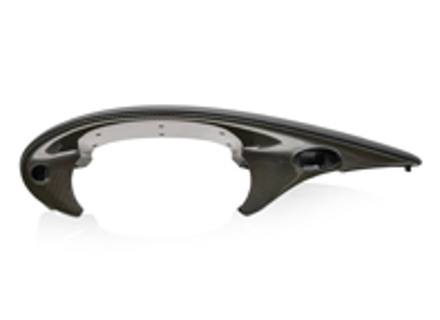 Cover for instrument cluster, carbon/leather, Black. Porsche 986 Boxster - 98655298404A11