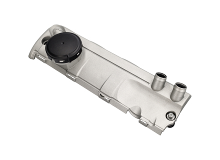 Air / Oil separator Silver cover, Cyl. 5-8  Porsche 957 Cayenne Turbo - 94810723652, 94810723552