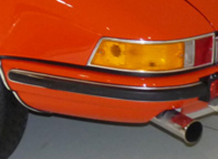 Angolo paraurti posteriore largo in gomma e modanatura. Porsche 911 dal 1965 in poi - 90150504650, 90150504651, 90150504652, 901.505.046.52, 901 505 046 52 90150504651, 901.505.046.51, 901 505 046 51, 901.505.046.50, 901.505.048.50, 901 505 048 50, 901 505 046 50, 90150504850