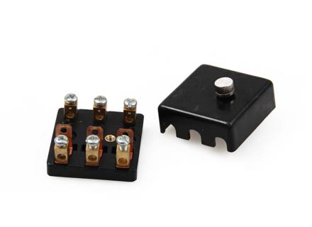 Fuse rack ceramic 3-pole with cover. Porsche 911 1965-69 - 90161208503 - ELE11.1.112