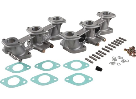 PMO induction inlet manifold set for 40mm carburettors. Porsche 911 / 911T / 911E / 911S - PM-O901-0, PM-O902-0