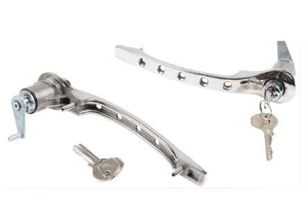 Ensemble de poignées de porte chromées. Porsche 911 1965-67 - 90153106120 - 1687101110