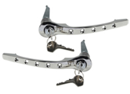 Door handle set, Chrome. Porsche 911 1965-67 - 90153106120 - 1687101110