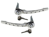 Door handle set, Chrome. Porsche 911 1965-67 - 90153106120 - 1687101110