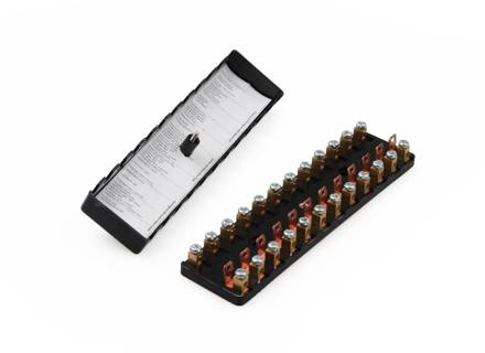 Scatola fusibili con coperchio a 12 poli anteriore. Porsche 911 1965-68 - 90161280120, 90161207214 - ELE11.1.129