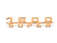 Rear badge '1600 SUPER', Gold. Porsche 356C - 64455931101 Rear badge '1600 SUPER', Gold. Porsche 356C - 64455931101